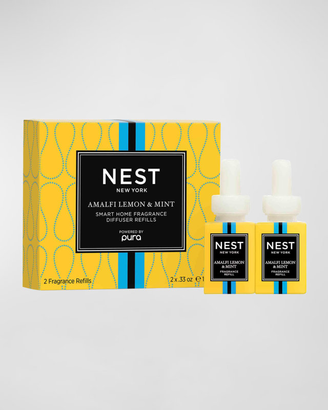Amalfi Lemon & Mint Pura Smart Home Diffuser Refill, 2 x 0.33 oz.